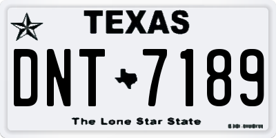 TX license plate DNT7189