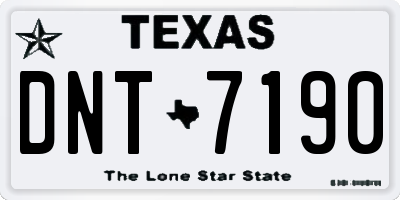 TX license plate DNT7190