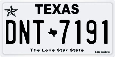 TX license plate DNT7191