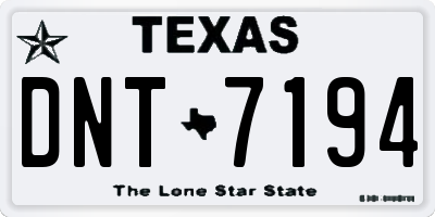 TX license plate DNT7194