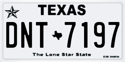 TX license plate DNT7197