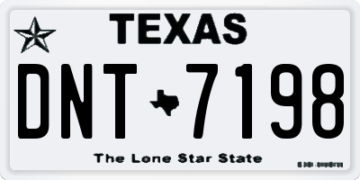 TX license plate DNT7198