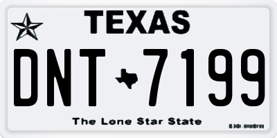 TX license plate DNT7199