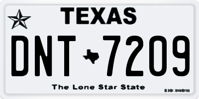 TX license plate DNT7209