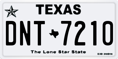 TX license plate DNT7210
