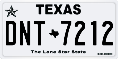 TX license plate DNT7212