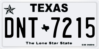 TX license plate DNT7215