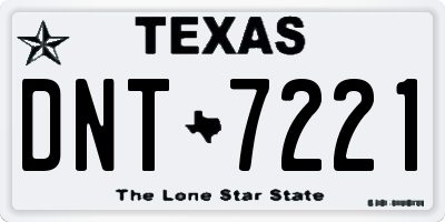 TX license plate DNT7221