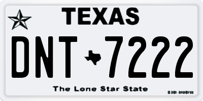 TX license plate DNT7222