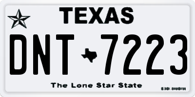 TX license plate DNT7223