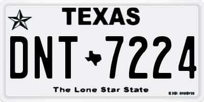 TX license plate DNT7224