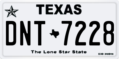 TX license plate DNT7228