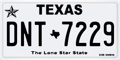 TX license plate DNT7229