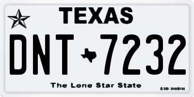 TX license plate DNT7232