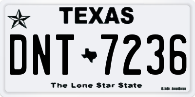 TX license plate DNT7236