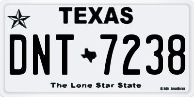 TX license plate DNT7238