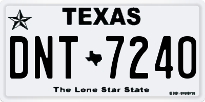 TX license plate DNT7240