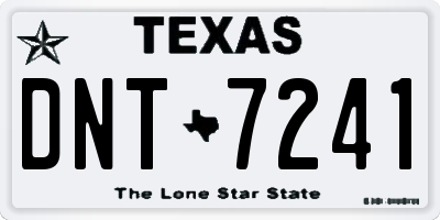 TX license plate DNT7241