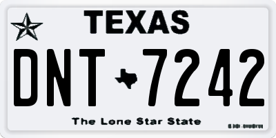 TX license plate DNT7242