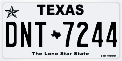 TX license plate DNT7244