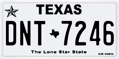 TX license plate DNT7246