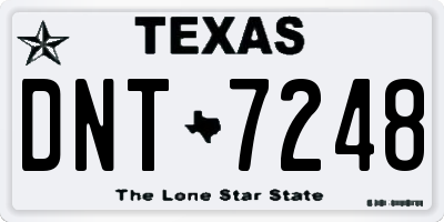 TX license plate DNT7248