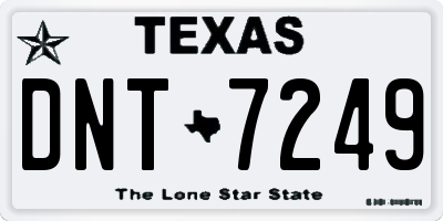 TX license plate DNT7249