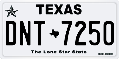 TX license plate DNT7250