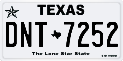 TX license plate DNT7252