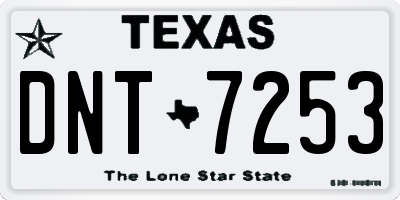 TX license plate DNT7253