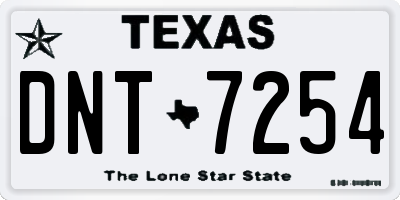 TX license plate DNT7254
