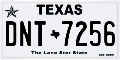 TX license plate DNT7256