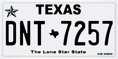 TX license plate DNT7257