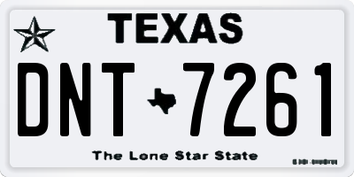 TX license plate DNT7261