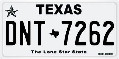 TX license plate DNT7262