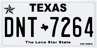 TX license plate DNT7264