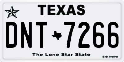 TX license plate DNT7266