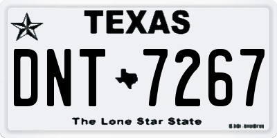 TX license plate DNT7267