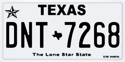 TX license plate DNT7268