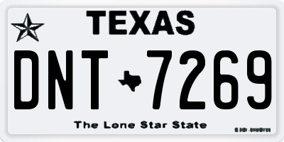 TX license plate DNT7269