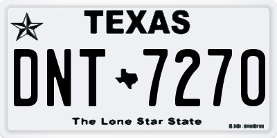 TX license plate DNT7270