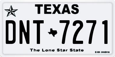 TX license plate DNT7271