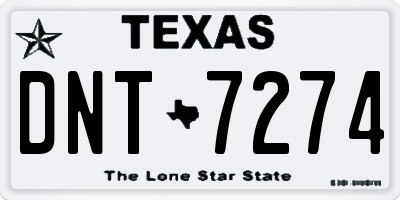 TX license plate DNT7274