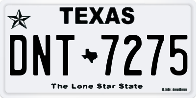 TX license plate DNT7275