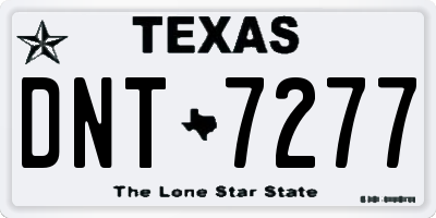 TX license plate DNT7277