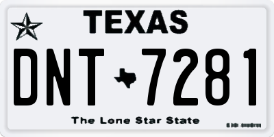 TX license plate DNT7281