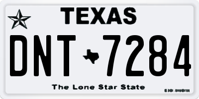 TX license plate DNT7284