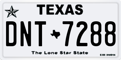 TX license plate DNT7288