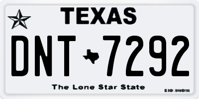 TX license plate DNT7292