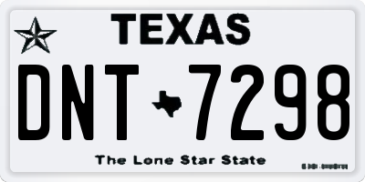 TX license plate DNT7298